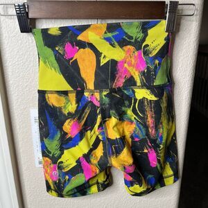 NWT Lululemon Wunder Train High Rise Short 6" Undertone Black Yellow Size 0 #404